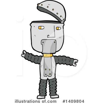 Royalty-Free (RF) Robot Clipart Illustration by lineartestpilot - Stock Sample #1409804