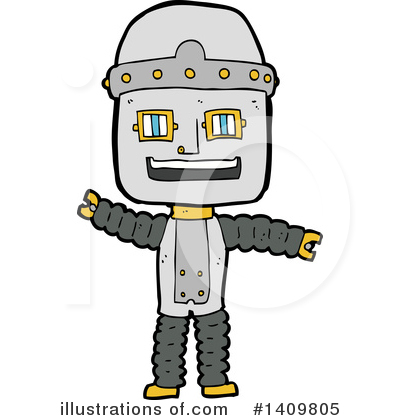 Royalty-Free (RF) Robot Clipart Illustration by lineartestpilot - Stock Sample #1409805