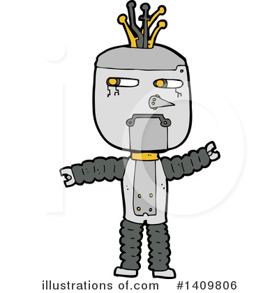 Royalty-Free (RF) Robot Clipart Illustration by lineartestpilot - Stock Sample #1409806