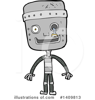 Royalty-Free (RF) Robot Clipart Illustration by lineartestpilot - Stock Sample #1409813
