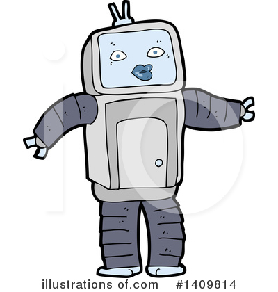 Royalty-Free (RF) Robot Clipart Illustration by lineartestpilot - Stock Sample #1409814