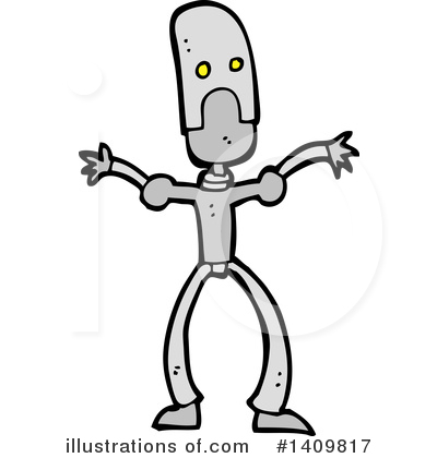 Royalty-Free (RF) Robot Clipart Illustration by lineartestpilot - Stock Sample #1409817
