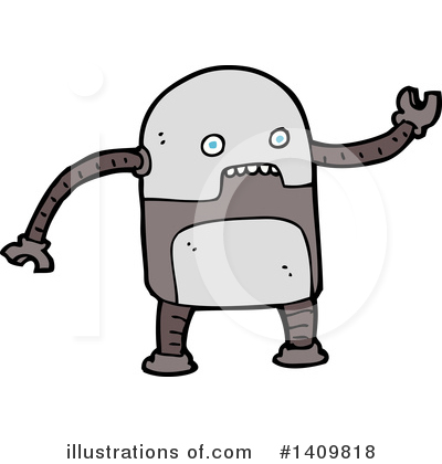 Royalty-Free (RF) Robot Clipart Illustration by lineartestpilot - Stock Sample #1409818