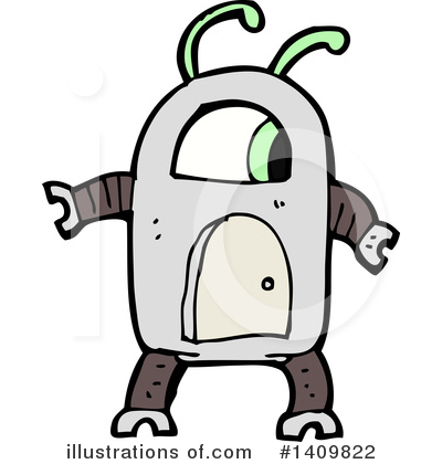 Royalty-Free (RF) Robot Clipart Illustration by lineartestpilot - Stock Sample #1409822