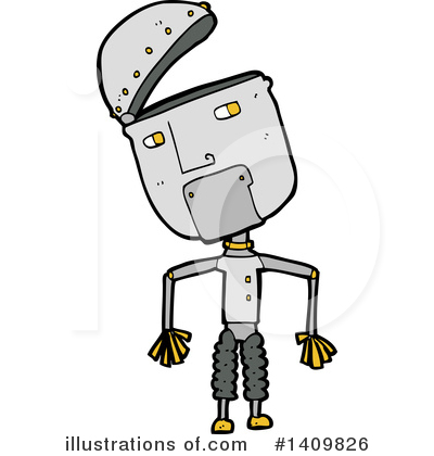 Royalty-Free (RF) Robot Clipart Illustration by lineartestpilot - Stock Sample #1409826