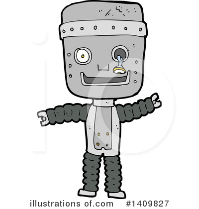 Royalty-Free (RF) Robot Clipart Illustration by lineartestpilot - Stock Sample #1409827