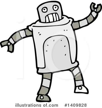 Royalty-Free (RF) Robot Clipart Illustration by lineartestpilot - Stock Sample #1409828
