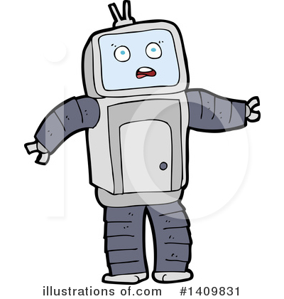 Royalty-Free (RF) Robot Clipart Illustration by lineartestpilot - Stock Sample #1409831