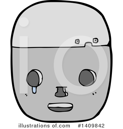 Robot Head Clipart #1409842 by lineartestpilot