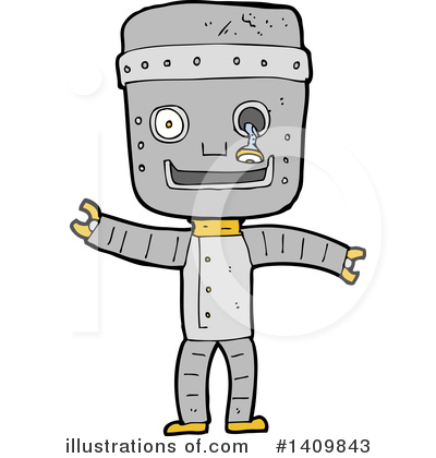 Royalty-Free (RF) Robot Clipart Illustration by lineartestpilot - Stock Sample #1409843