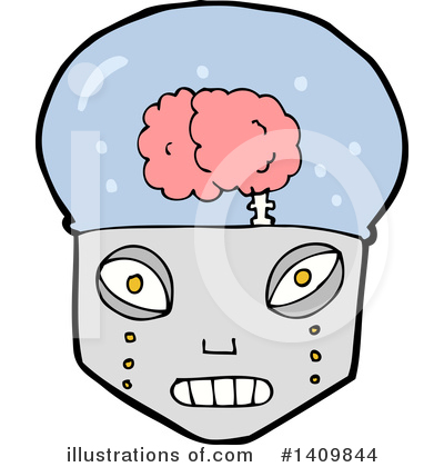 Robot Head Clipart #1409844 by lineartestpilot
