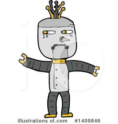 Royalty-Free (RF) Robot Clipart Illustration by lineartestpilot - Stock Sample #1409846