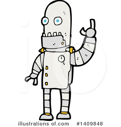 Royalty-Free (RF) Robot Clipart Illustration by lineartestpilot - Stock Sample #1409848