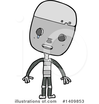 Royalty-Free (RF) Robot Clipart Illustration by lineartestpilot - Stock Sample #1409853