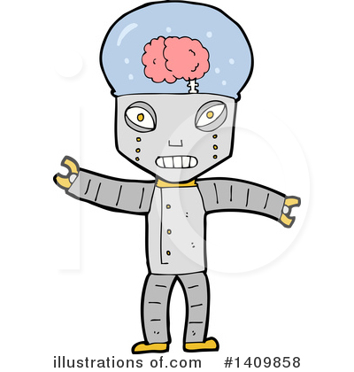 Royalty-Free (RF) Robot Clipart Illustration by lineartestpilot - Stock Sample #1409858