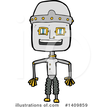 Royalty-Free (RF) Robot Clipart Illustration by lineartestpilot - Stock Sample #1409859