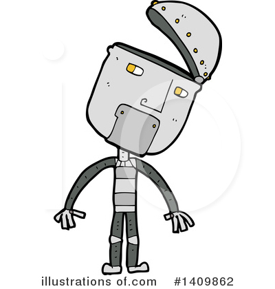 Royalty-Free (RF) Robot Clipart Illustration by lineartestpilot - Stock Sample #1409862