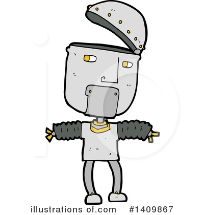 Royalty-Free (RF) Robot Clipart Illustration by lineartestpilot - Stock Sample #1409867