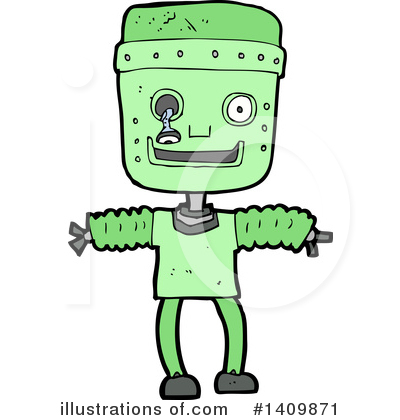 Royalty-Free (RF) Robot Clipart Illustration by lineartestpilot - Stock Sample #1409871