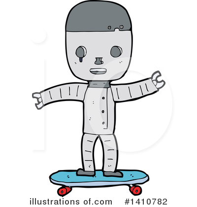 Royalty-Free (RF) Robot Clipart Illustration by lineartestpilot - Stock Sample #1410782