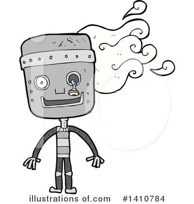 Royalty-Free (RF) Robot Clipart Illustration by lineartestpilot - Stock Sample #1410784