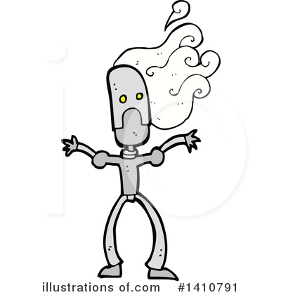 Royalty-Free (RF) Robot Clipart Illustration by lineartestpilot - Stock Sample #1410791