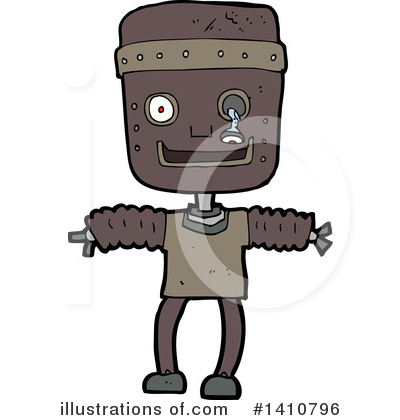 Royalty-Free (RF) Robot Clipart Illustration by lineartestpilot - Stock Sample #1410796