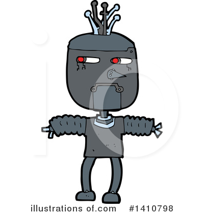 Royalty-Free (RF) Robot Clipart Illustration by lineartestpilot - Stock Sample #1410798