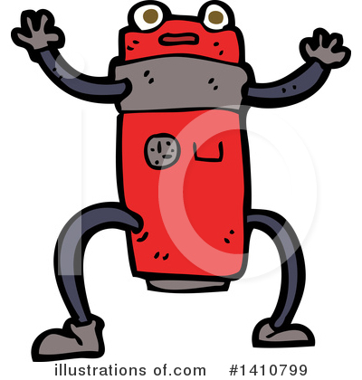 Royalty-Free (RF) Robot Clipart Illustration by lineartestpilot - Stock Sample #1410799