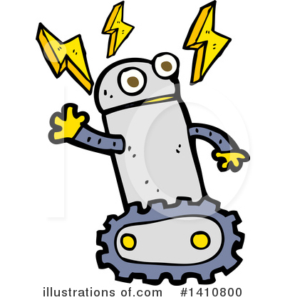 Royalty-Free (RF) Robot Clipart Illustration by lineartestpilot - Stock Sample #1410800