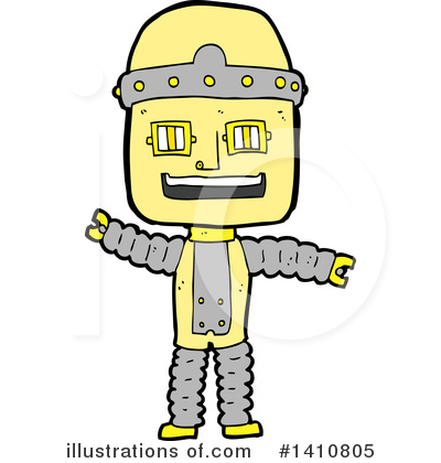 Royalty-Free (RF) Robot Clipart Illustration by lineartestpilot - Stock Sample #1410805