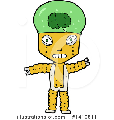 Royalty-Free (RF) Robot Clipart Illustration by lineartestpilot - Stock Sample #1410811
