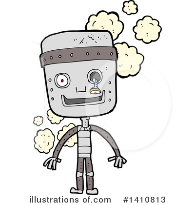 Royalty-Free (RF) Robot Clipart Illustration by lineartestpilot - Stock Sample #1410813