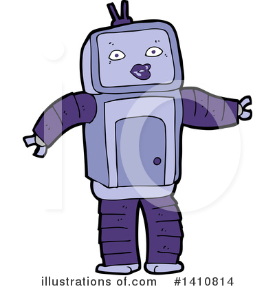 Royalty-Free (RF) Robot Clipart Illustration by lineartestpilot - Stock Sample #1410814