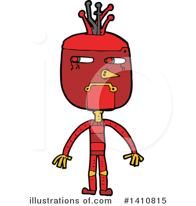 Royalty-Free (RF) Robot Clipart Illustration by lineartestpilot - Stock Sample #1410815