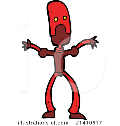 Royalty-Free (RF) Robot Clipart Illustration by lineartestpilot - Stock Sample #1410817
