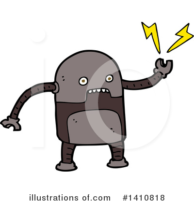 Royalty-Free (RF) Robot Clipart Illustration by lineartestpilot - Stock Sample #1410818