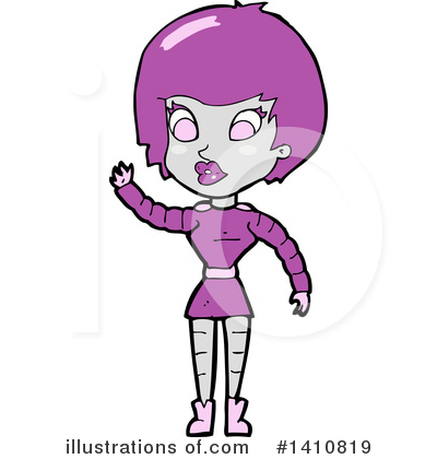 Royalty-Free (RF) Robot Clipart Illustration by lineartestpilot - Stock Sample #1410819