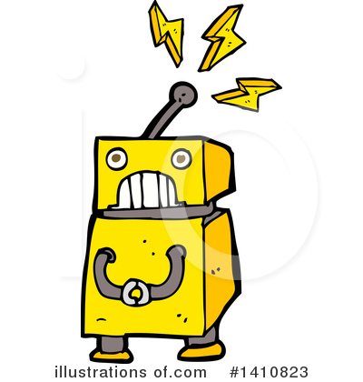 Royalty-Free (RF) Robot Clipart Illustration by lineartestpilot - Stock Sample #1410823