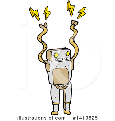Royalty-Free (RF) Robot Clipart Illustration by lineartestpilot - Stock Sample #1410825