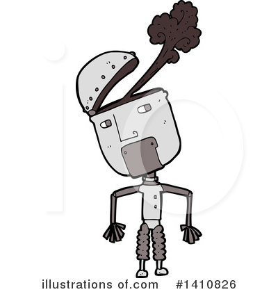Royalty-Free (RF) Robot Clipart Illustration by lineartestpilot - Stock Sample #1410826