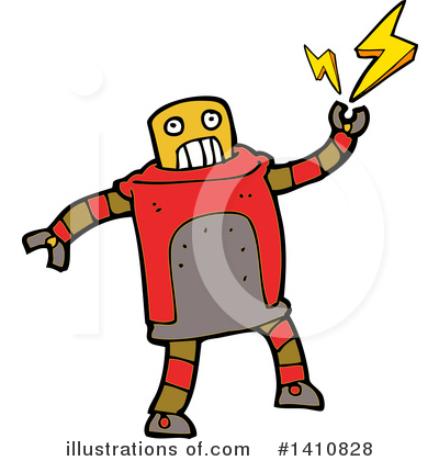 Royalty-Free (RF) Robot Clipart Illustration by lineartestpilot - Stock Sample #1410828