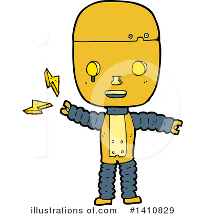 Royalty-Free (RF) Robot Clipart Illustration by lineartestpilot - Stock Sample #1410829