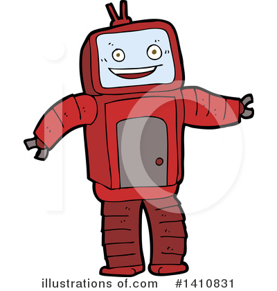 Royalty-Free (RF) Robot Clipart Illustration by lineartestpilot - Stock Sample #1410831