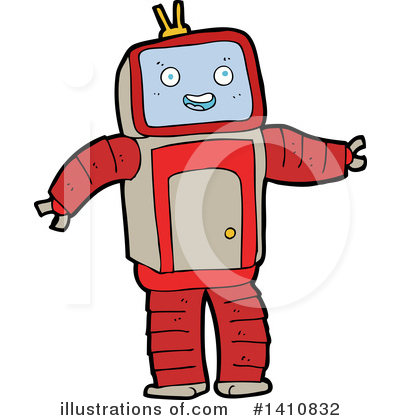 Royalty-Free (RF) Robot Clipart Illustration by lineartestpilot - Stock Sample #1410832