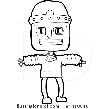 Royalty-Free (RF) Robot Clipart Illustration by lineartestpilot - Stock Sample #1410848