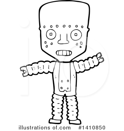 Royalty-Free (RF) Robot Clipart Illustration by lineartestpilot - Stock Sample #1410850