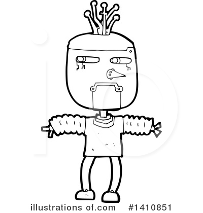 Royalty-Free (RF) Robot Clipart Illustration by lineartestpilot - Stock Sample #1410851