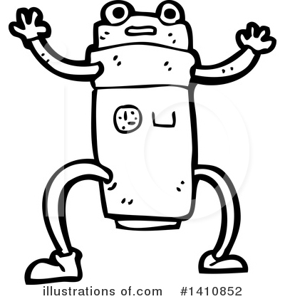 Royalty-Free (RF) Robot Clipart Illustration by lineartestpilot - Stock Sample #1410852