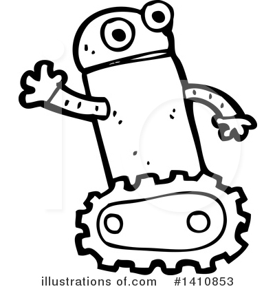 Royalty-Free (RF) Robot Clipart Illustration by lineartestpilot - Stock Sample #1410853